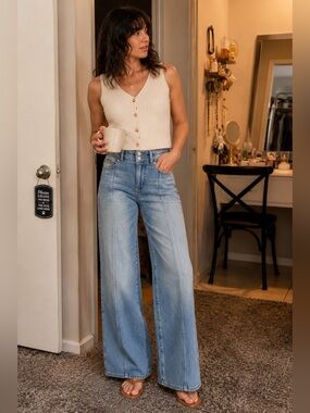 The Wide Leg Jean from Loft in Excellent Condition